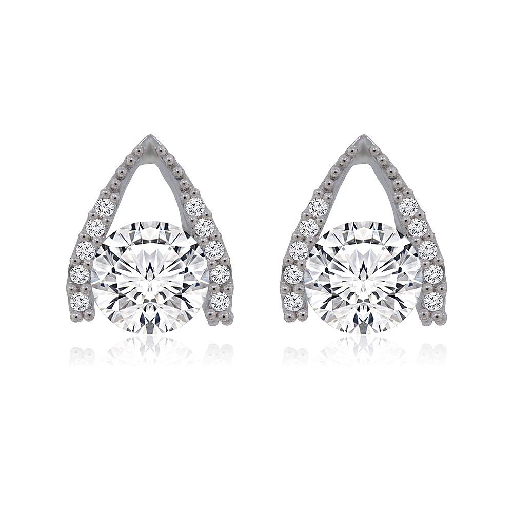Hug CZ Stud Earrings